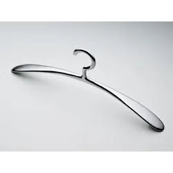Kleiderbügel Apollo ASK Kleiderbügel Aluminium poliert silber, Designer Designbüro Wenisch & Partner, 45x16x4 cm