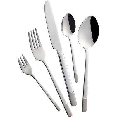 Besteck-Set MULEX "Oceanside", silber (edelstahlfarben), 60 Stk., Edelstahl 18/0, Essbesteck-Sets, teilsatiniert