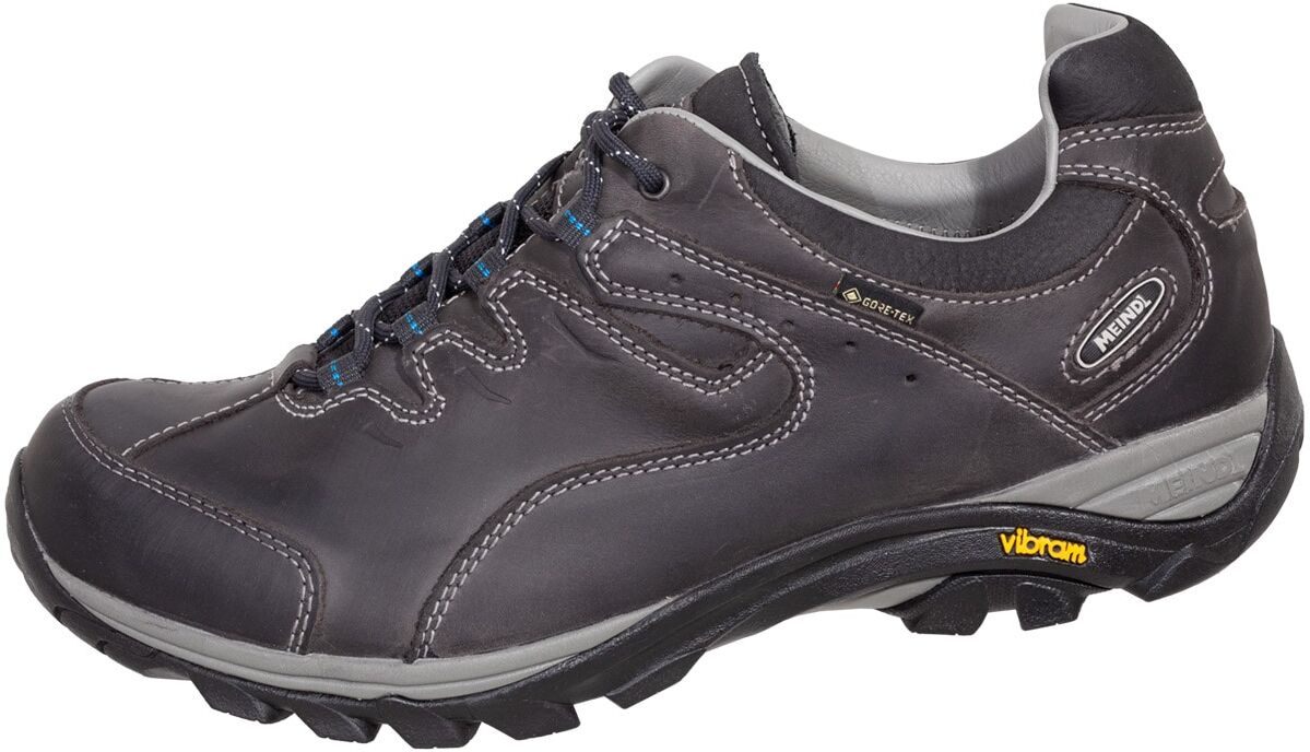 Wanderschuh MEINDL "Meindl Caracas GORE-TEX", Herren, Gr. 46,5, Normalschaft, grau, Nubukleder, Schuhe Wanderschuh, Vibram Sohle,Comfort fit mehr Platz im Vorfussbereich,Wasserdicht grau 46,5, Normalschaft