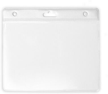 Badge publicitaire Idéal Alter PVC blanc