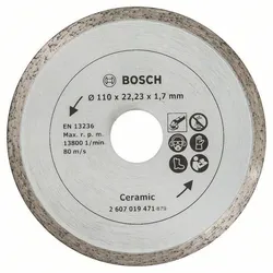 Bosch Diamanttrennscheibe für Fliesen, Durchmesser: 110 mm - 2607019471