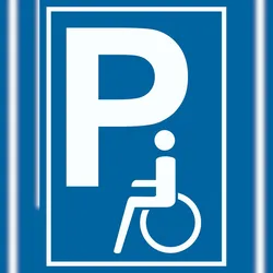 HB-Druck Behinderten Parkplatz Schild Rollstuhlfahrer Parkplatz A1 (594x841mm)