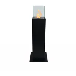 Divina Fire Capri 70 Schwarzer Bioethanol-Gartenkamin für den Außenbereich