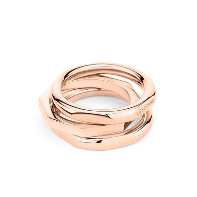 Ring-Set LIEBESKIND BERLIN "Schmuck Geschenk Edelstahl Ring Urban Chic" Gr. 54, rosa (roségoldfarben), Fingerringe, Damen, 54, Edelstahl, 3mm