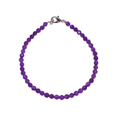 Armband FIRETTI "Schmuck Geschenk Silber 925 Armschmuck Armband Edelstein Amethyst" Gr. 17, bunt (silberfarben, lila, lila), Armbänder, Damen, 17, Silber 925 (Sterlingsilber), Armband, Made in Germany - mit Amethyst