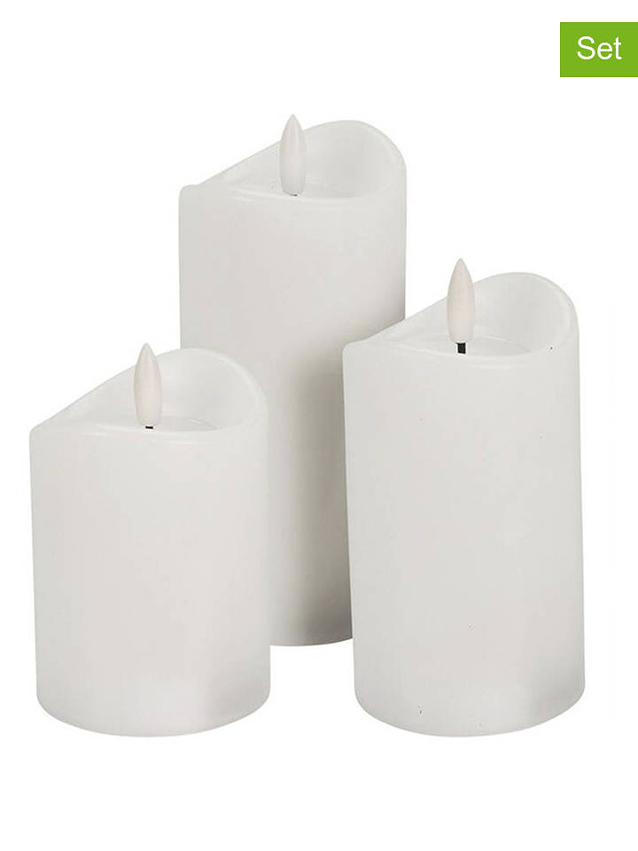 WellHome 3er-Set: LED-Kerzen in Weiß - onesize