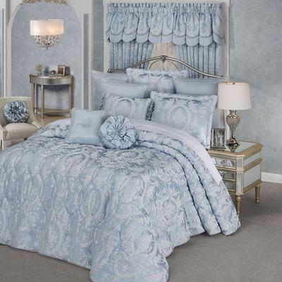 Touch of Class Contessa Grande Bedspread Powder Blue, Queen, Powder Blue