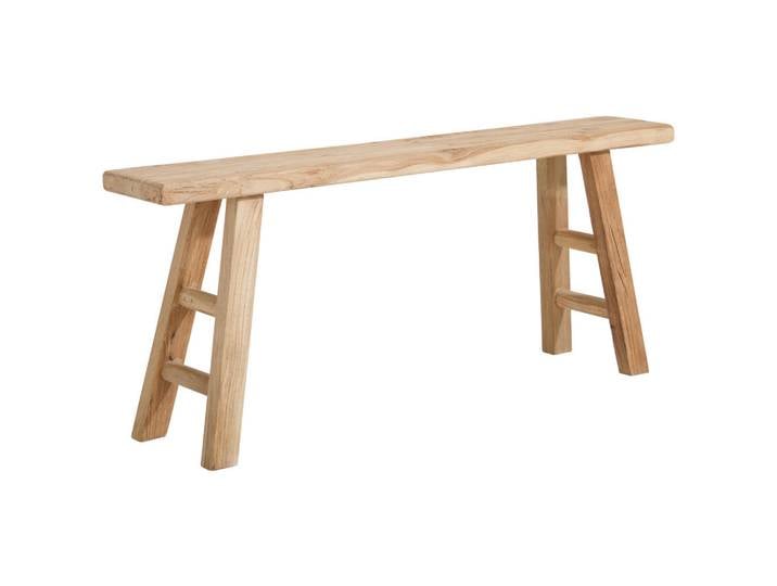 Livetastic Hockerbank, Natur, Holz, Recyclingholz, vollmassiv, 120x50x25 cm, Schlafzimmer, Bettbank