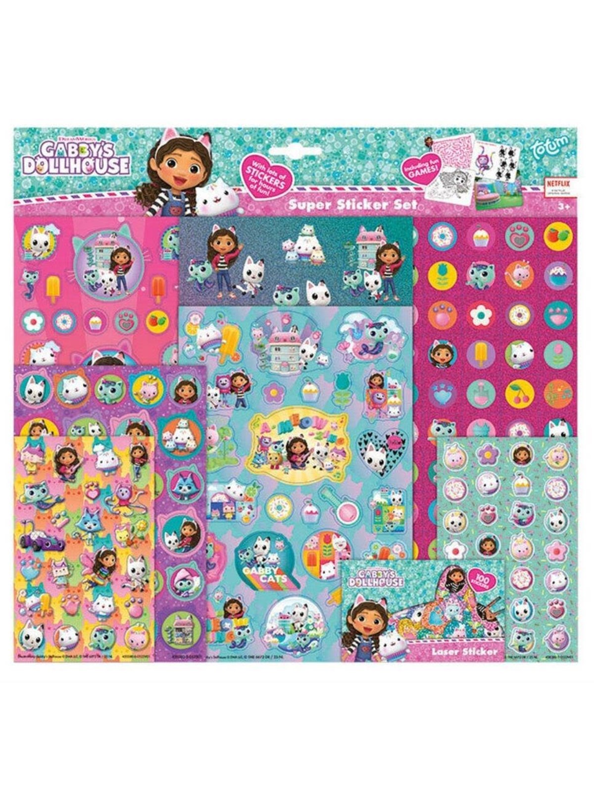 Hobby Mate GABBY'S DOLLHOUSE Super Sticker Set