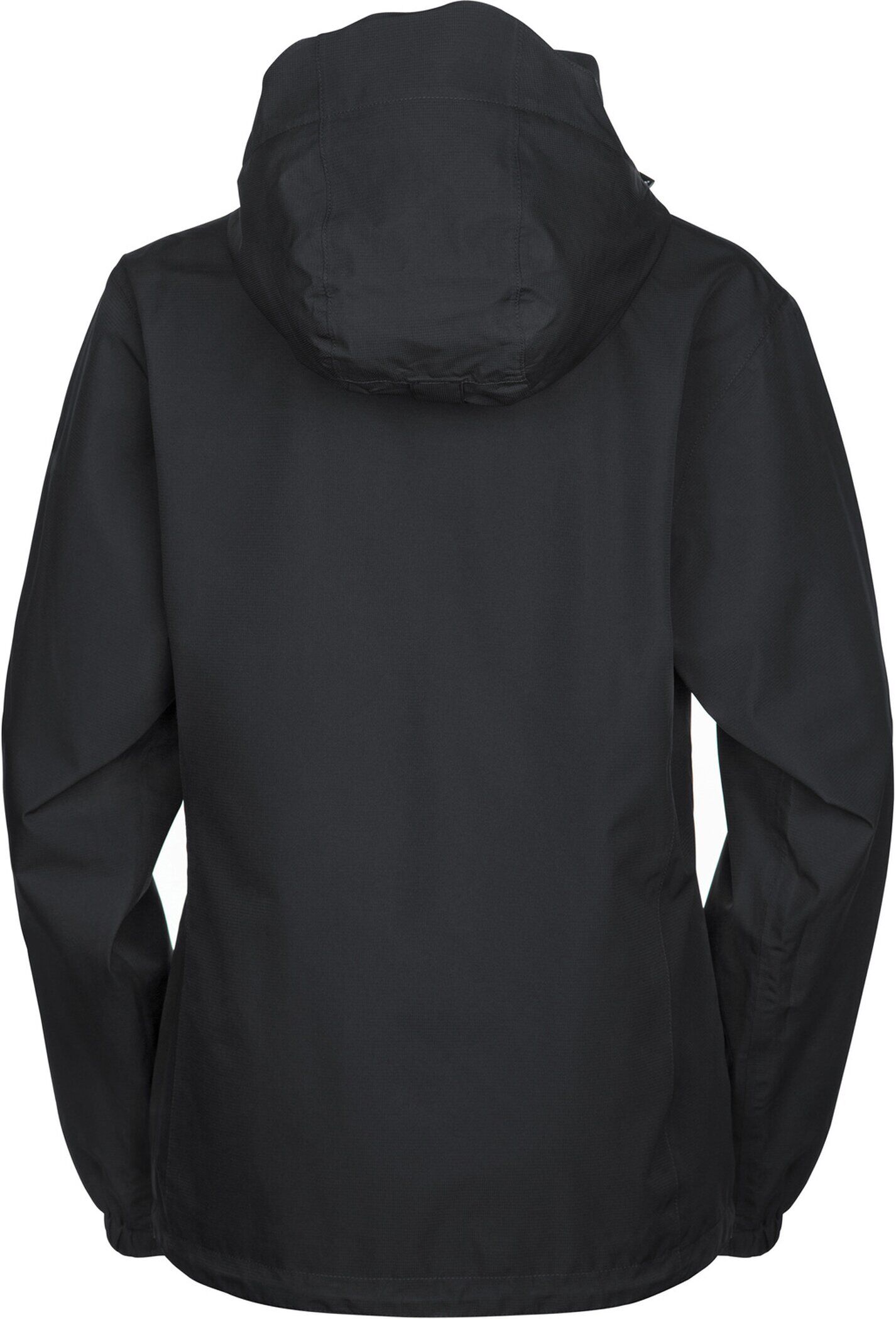Regenjacke VAUDE "Women's Escape Light Jacket", Damen, Gr. 50, schwarz, Web, Obermaterial: 100% Polyester, normal, elastischer Bund mit verstellbarem Klettverschluss, Jacken Regenjacke, für Wandern und Trekking, atmungsaktives Material, wasserdicht schwar