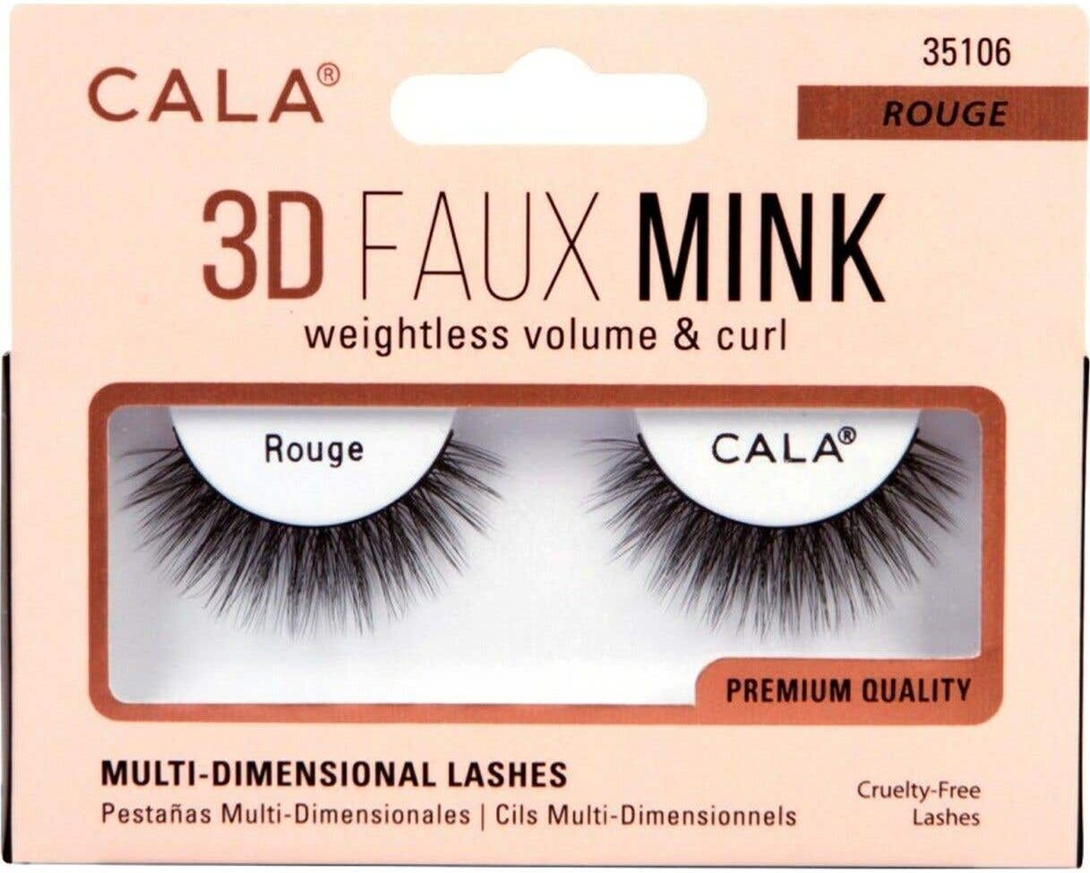 Cala Lashes 3 D Faux Mink Pestañas Postizas Rouge 1 par