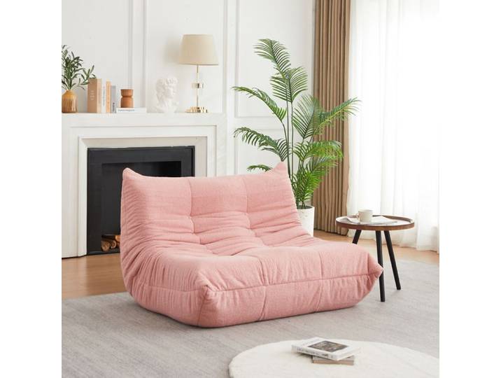 Fauteuil lounge - Togging - Tissu chenille premium - Mousse haute densité - Dossier ergonomique incurvé