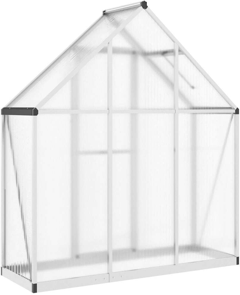 vidaXL Serre avec cadre de base argent 169x58x195 cm aluminium