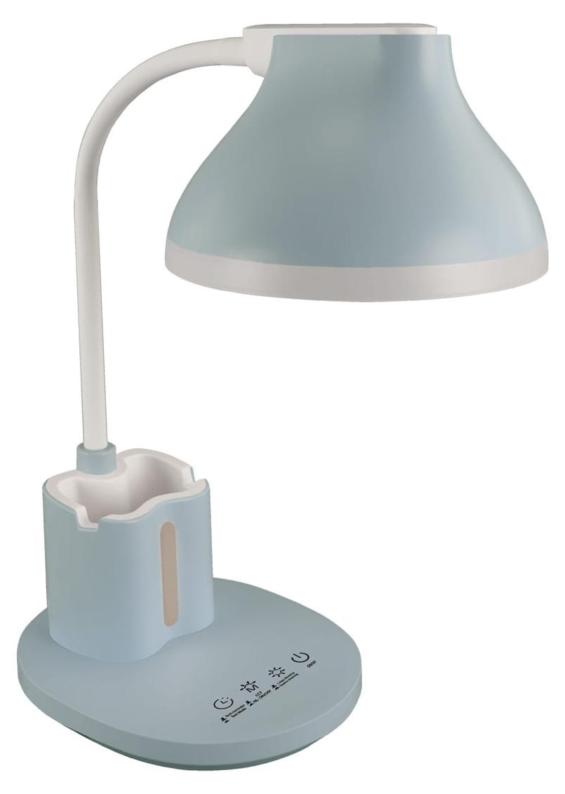 Ideus DEBRA LED-bureaulamp met instelbare lichtkleur en aanraakschakelaar, blauw