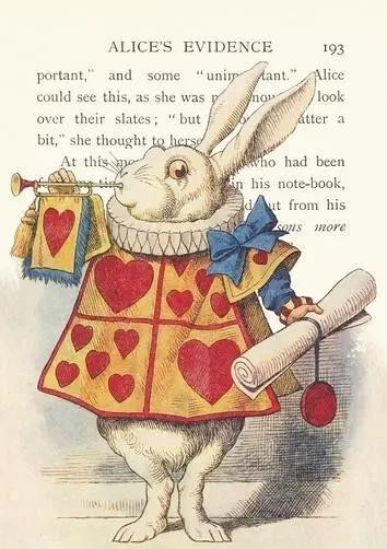 Kartonnen kaartje B6 met koperen afwerking Alice in Wonderland Madame Treacle