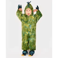 Kostüm Drache/Dino, grün - Gr. 3-4 Jahre