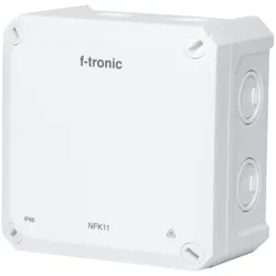 f-tronic 7340199 FR-Abzweigkasten 110x110x67mm, Ausbrechöffnungen IP66, PS, weiß, NFK11ws