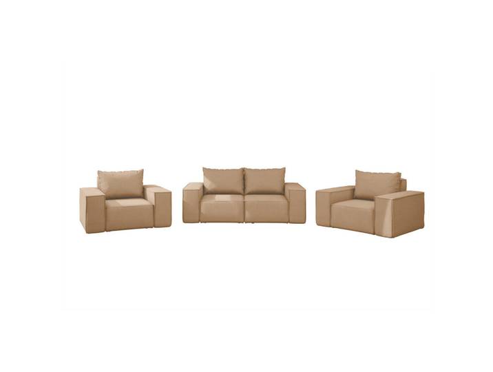 Kaiser Möbel Loungegarnitur 2 1 1 Gartenmöbel Sonne Cappucino, Cappuccino, Holz, Gartenmöbel, Gartengarnituren, Gartenmöbel-Sets