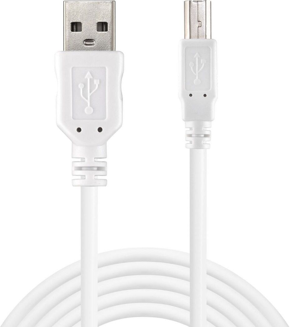Sandberg USB 2.0 A-B Cable 1.8m - White (502-78)