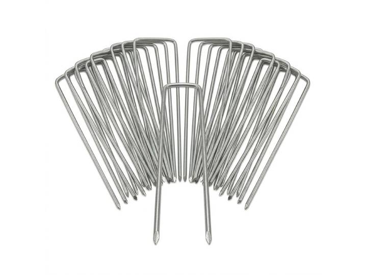 Relaxdays 500x piquets de fixation galvanisés