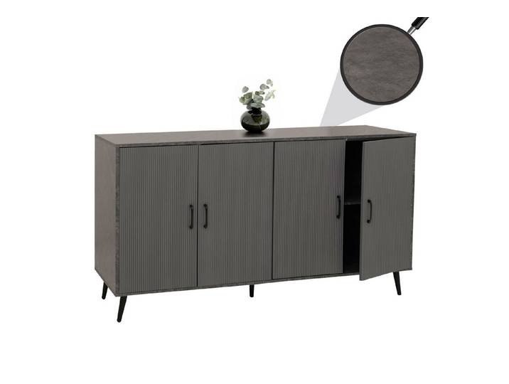 MCW Sideboard MCW-N89-S4, Mit vier Ablagefächern, Inklusive Fußbodenschoner