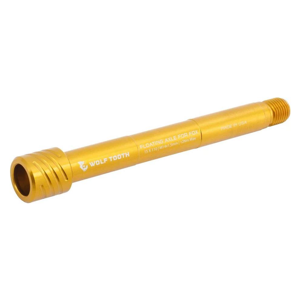 Wolf Tooth Fox Steckachse, VR 15x110mm, M14x1.5mm, Floating Axle, gold (810159403238-810159403238)