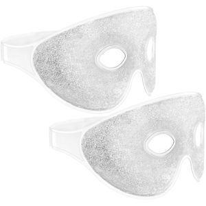 Navaris Kühlmaske Augen-Gelmaske, 2 Stück, für Augen, silber