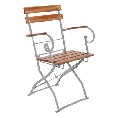 Biergarten Klappstuhl Klappsessel Gartenstuhl Armlehne Akazienholz