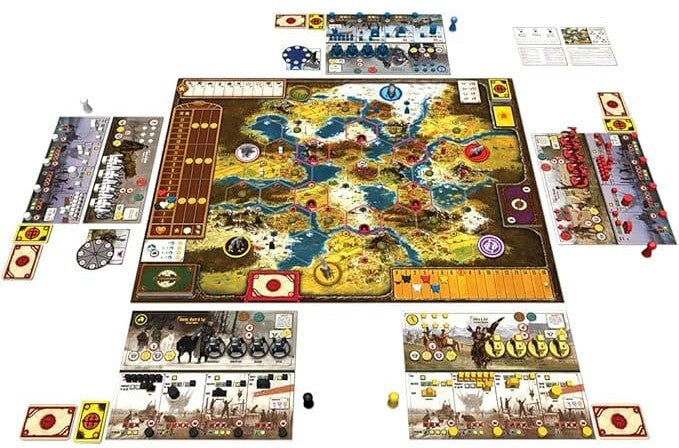 Scythe Strategic Board Game by Stonemaier Games, Alternate-History 1920s Setting, Competitive Play for Multiple Players