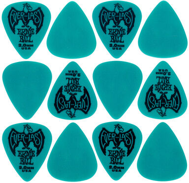 Ernie Ball Everlast Picks 2,00 mm Teal Bleu
