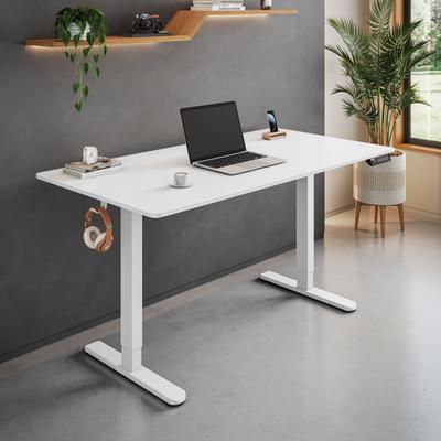 "Techni Mobili 47.25"" W Electric Standing Desk, Heigh Adjustable Sit-to-Stand Desk with 3 Memory Presets and Dual Accessory Hooks"