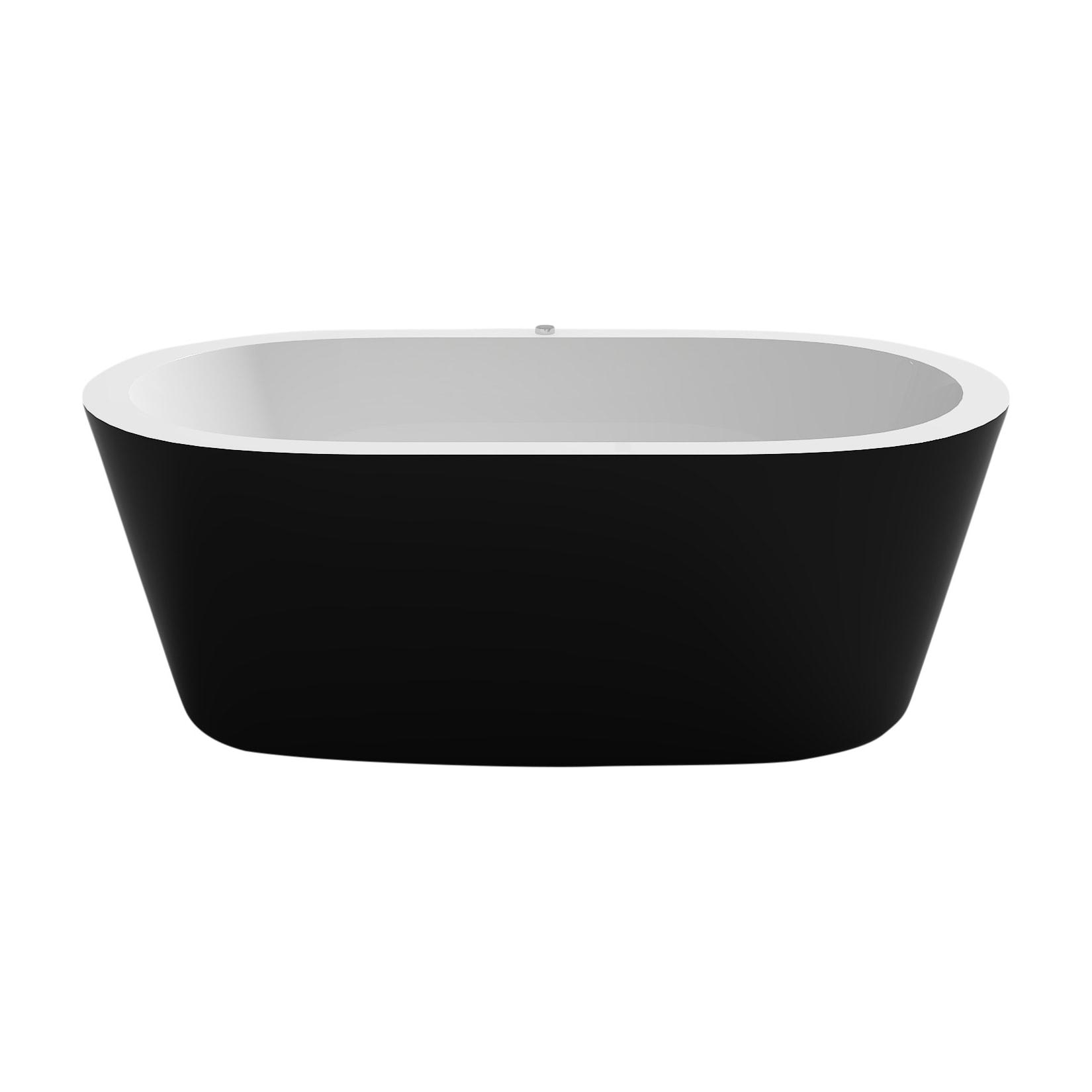 Badewanne MAGGIORE schwarz 170 x 80 cm