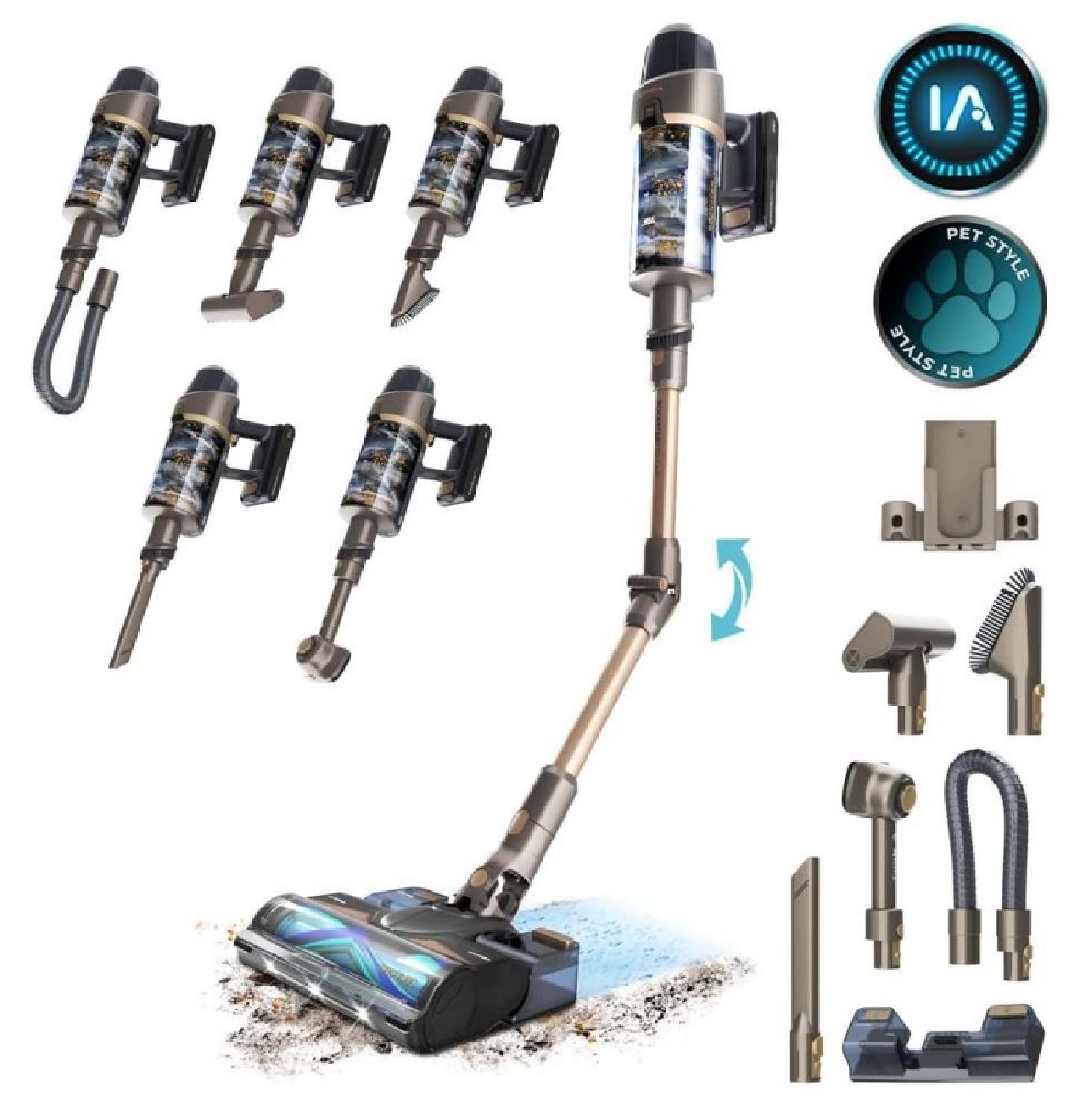 Cecotec Akku-Staubsauger Conga Rockstar RX90 AI AquaPet Flex. 350AW, 850W, 100min Laufzeit, Künstliche Intelligenz