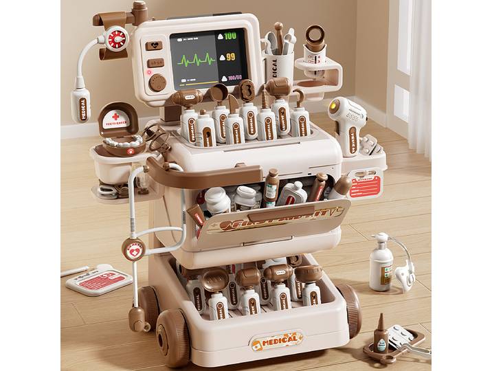 Ensemble de jeu de docteur pour enfants, kit de jouets médicaux avec stéthoscope, accessoires de jeu de rôle pour enfants, jeu de simulation de docteur, cadeaux pour enfants de 3 ans
