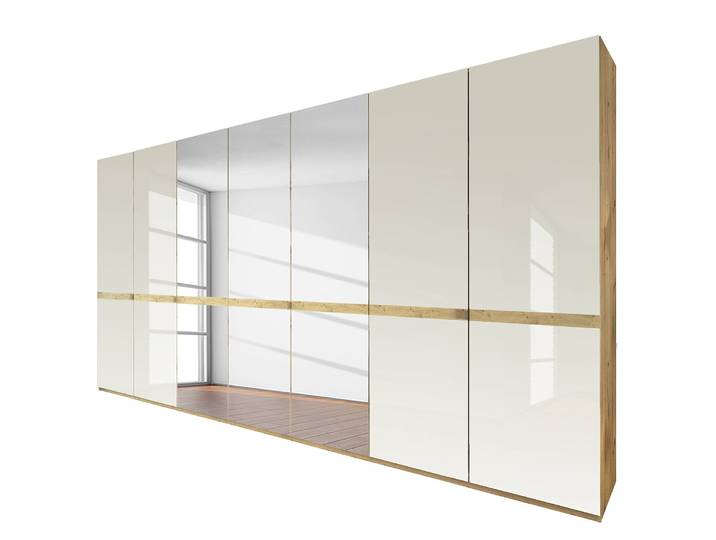Armoire Barcelona V 350 x 236cm Marron 3 miroir