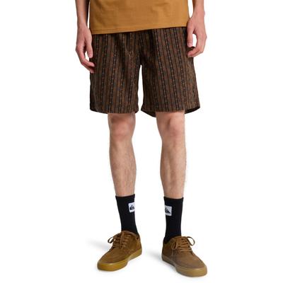 Shorts QUIKSILVER "Taxer Jacquard Horizons", Herren, Gr. L, Normalgrößen, braun (schwarz horizons), Obermaterial: 100% Baumwolle., Hosen Shorts