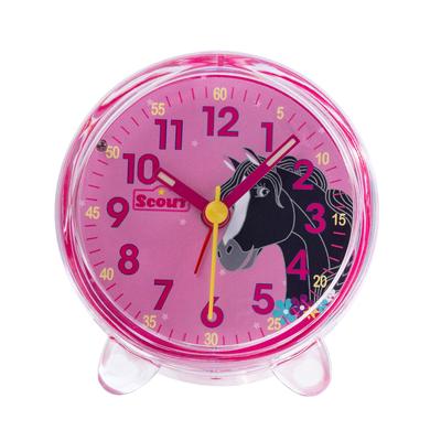 Quarzwecker SCOUT "Pferdewecker, Favorit, 280001050", rosa, Wecker, Kinder, Kinderwecker, Geschenkidee, Kinderzimmer, Mädchen, Schulanfang, Pferd