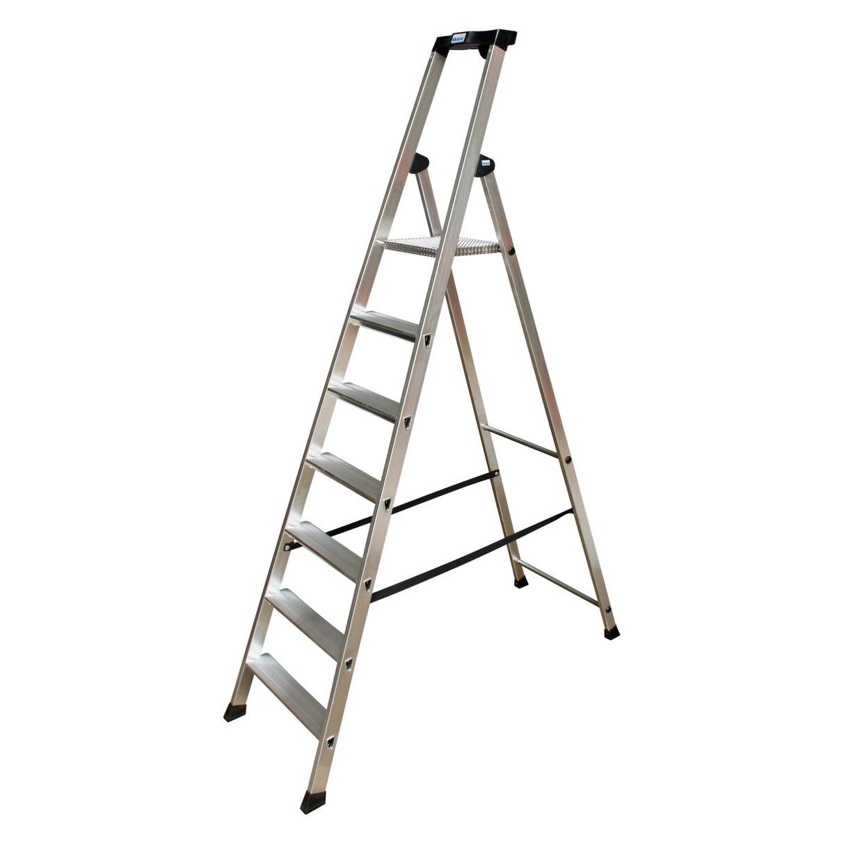 Krause Stehleiter MONTO Solido alu 7 Stufen, H: 230,0 cm (Stehleiter, 230 cm) (126665)
