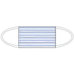 Mund- und Nasenmaske - Unisex blau-weiss gestreift