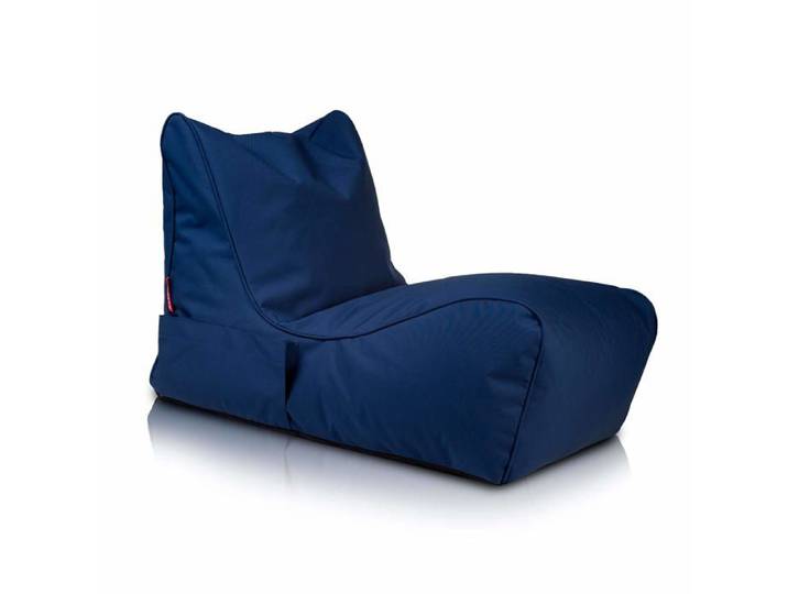 Pouf Chaise Longue Imperméable Extérieur avec Pochette et Poignée 80x60x60cm Bleu M8 – Ecopuf