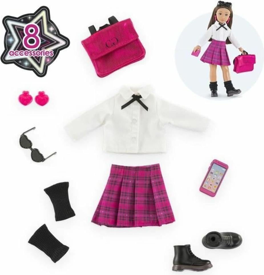 Corolle English College Dressing Room poppenaccessoires met 8 accessoires voor kinderen vanaf 4 jaar