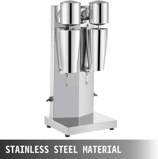 Carlovo Milkshake machine met dubbele beker, 800 ml, 180W, roestvrij staal