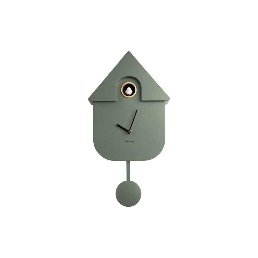 Karlsson Modern Cuckoo Wandklok - Jungle Groen - Analoog