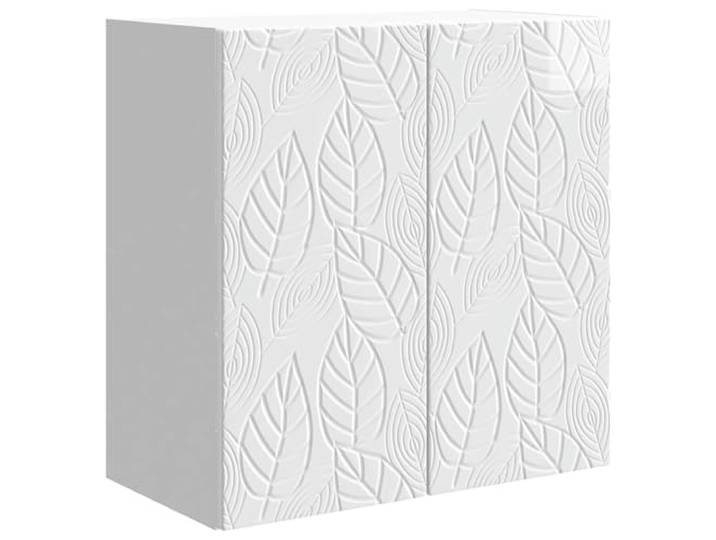 GFEROMRF Wandschrank Hochglanz Weiß 59 x 31 x 60 cm Holzwerkstoff Wandmontage, 90° Türen, Holzbretter, feucht abwischbar, vielseitig nutzbar