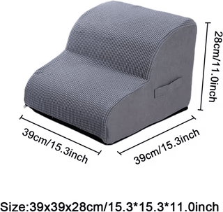Inspire Curations PawEase Pet Ramp & Dog Stairs For Bed With Joint Support dark Gray 2 Step