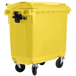 Hardwex Müllcontainer 660 l Gelb mit Flachdeckel