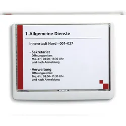 Durable Türschild A5 ws CLICK SIGN transparente Front