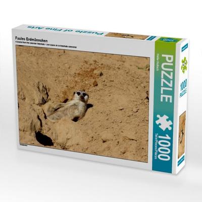 CALVENDO Puzzle Faules Erdmännchen | 1000 Teile Lege-Größe 64x48cm Foto-Puzzle für glückliche Stunden