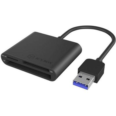 ICY BOX IB-CR301-U3 - Kartenleser (SD, microSD, SDHC, SDXC, SDXC UHS-I, SDHC UHS-I, CF I, CF)