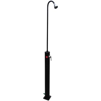 Solardusche SUMMER FUN "Basic", silber (schwarz, silberfarben), B:17cm H:210cm L:17cm, Edelstahl, Kunststoff, Outdoorduschen, 210 cm Höhe, 10 l Tank